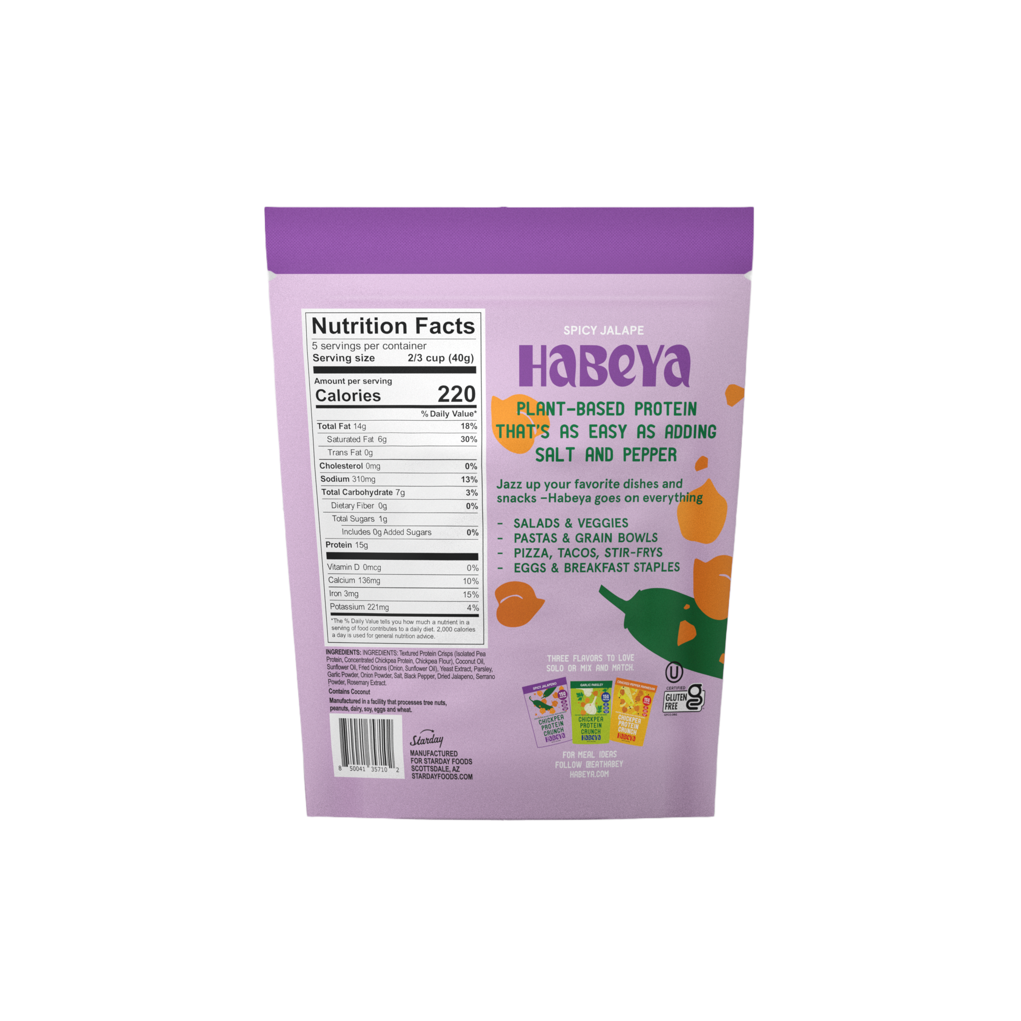 Spicy Jalapeño Chickpea Protein Crunch (3 pack)